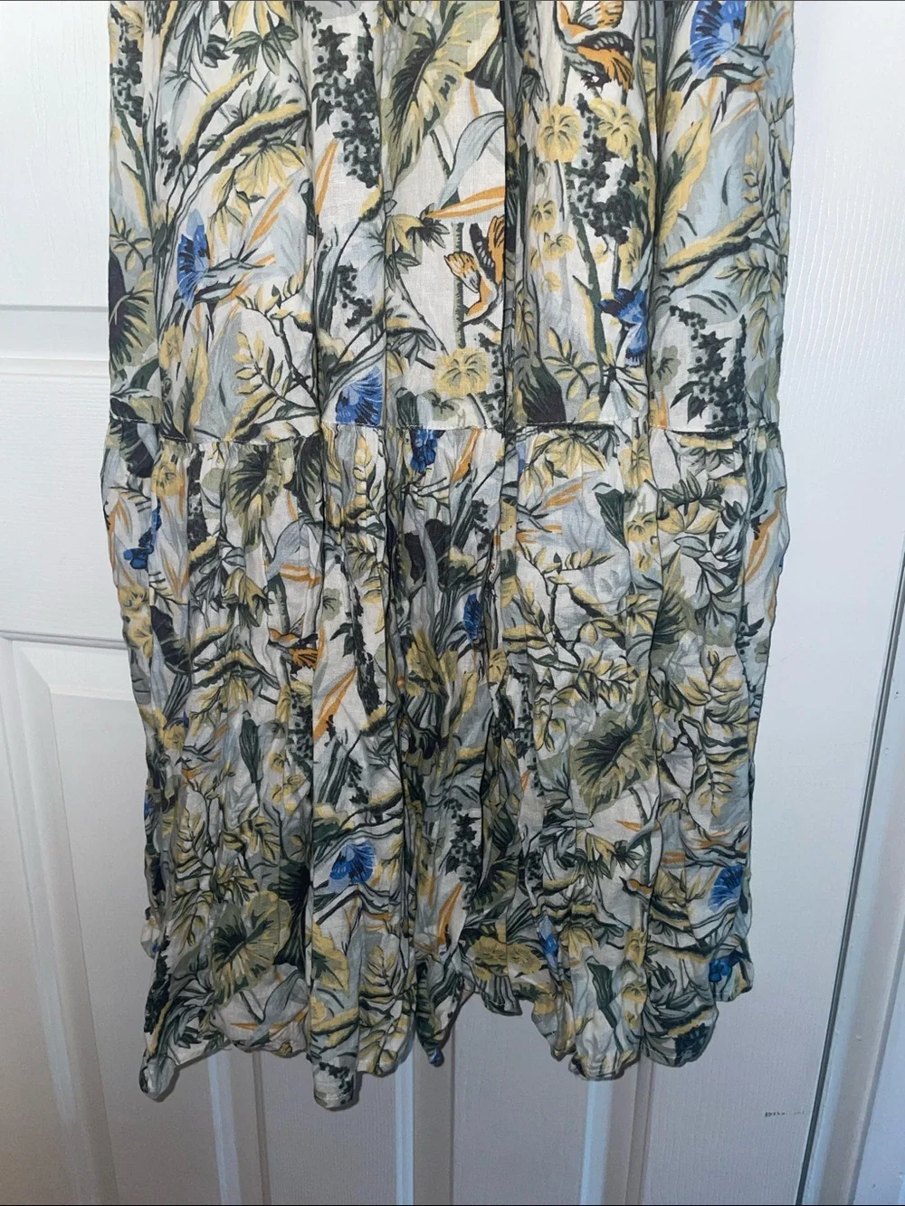 Abercrombie & Fitch Floral V-Neck Maxi Dress w/ Front Slit